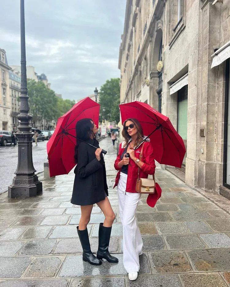 Cindy Crawford and Kaia Gerber Stun in Matching LBDs at Paris Olympics